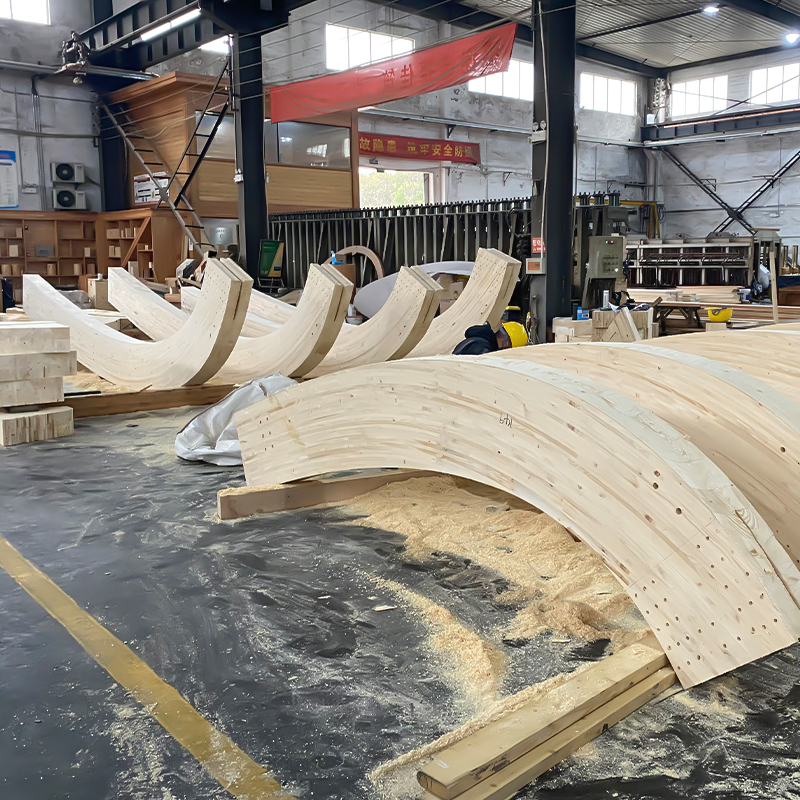 Grenen gebogen gelamineerd hout Grenen gebogen gelamineerd hout