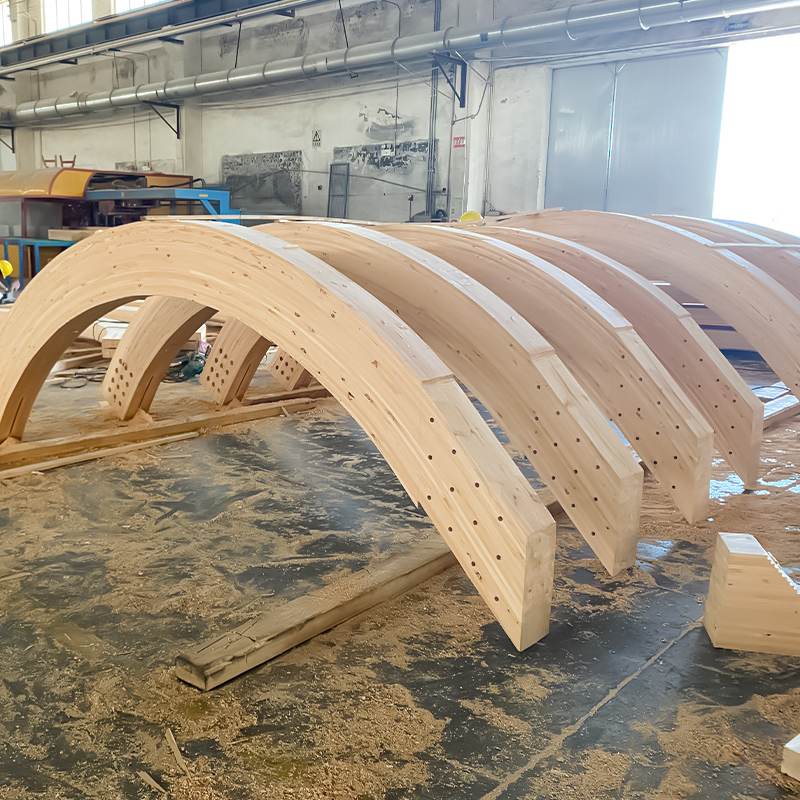 Douglas spar gebogen gelamineerd hout