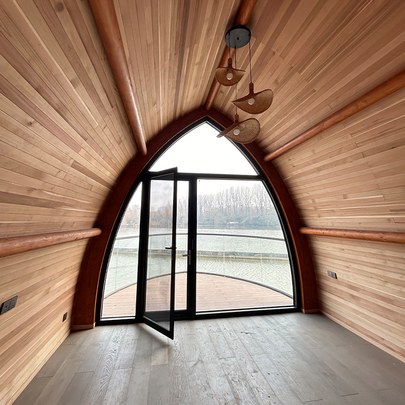 Geprefabriceerd houten botenhuis Geprefabriceerd houten botenhuis